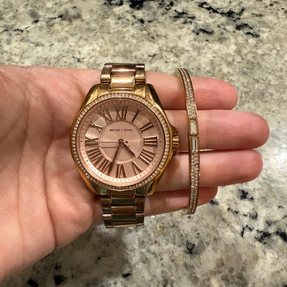 Michael Kors Rose Gold Women's Watch with Bracelet